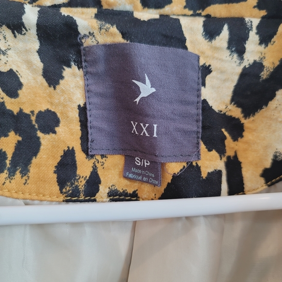 💕 Forever 21 Animal Print Blazer Jacket Women's Size XS - Picture 14 of 15